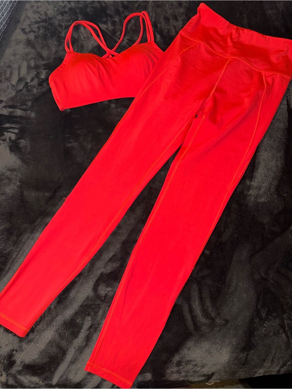 Sporty Orange Activewear Matching Set